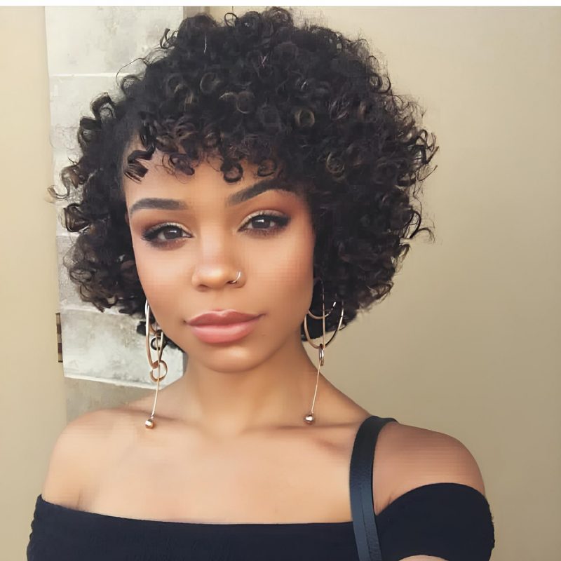 Classic Curly Bob with a Touch of Elegance