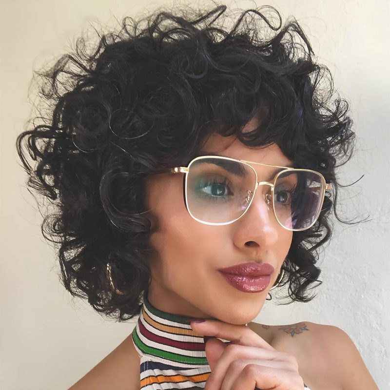Curly Bob with a Bold Afro-Inspired Twist