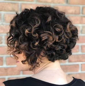 Subtle Highlights on a Short Curly Bob Subtle Highlights on a Short Curly Bob