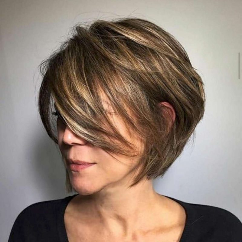Voluminous Side-Swept Bob