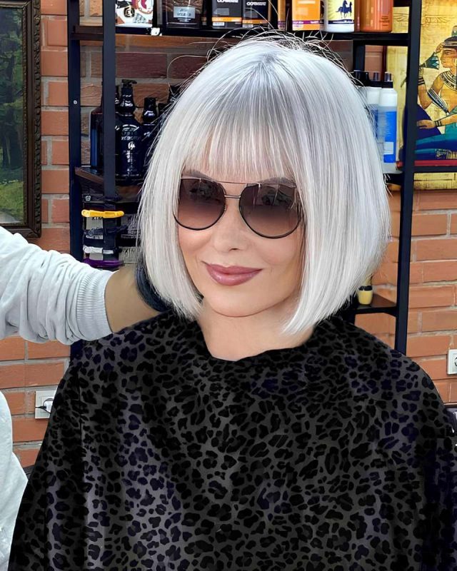 Classic Bob with Full Fringe for a Timeless Look