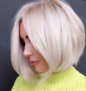 Sleek and Sophisticated Platinum Blonde Bob Sleek and Sophisticated Platinum Blonde Bob