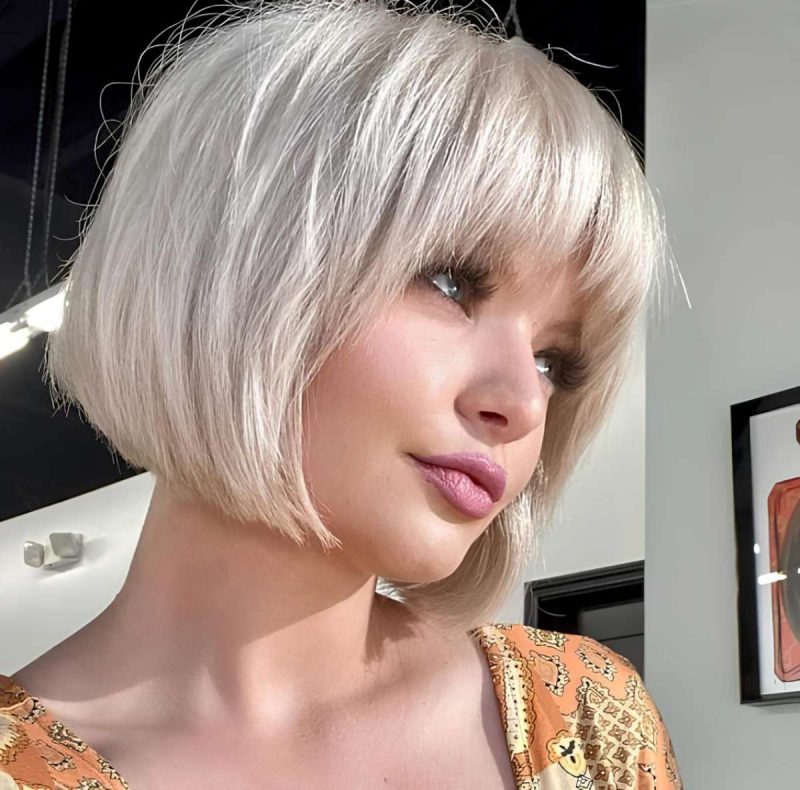 Soft Layered Bob with Wispy Bangs