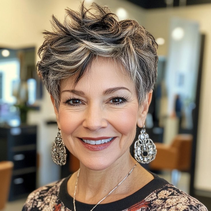 Spiked Elegance with a Touch of Silver