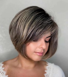 Textured Layered Bob with Highlights Textured Layered Bob with Highlights