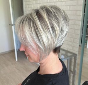 Textured Silver Bob for a Bold Look Textured Silver Bob for a Bold Look