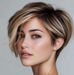 Layered Pixie Bob with Soft Waves for a Playful Vibe Layered Pixie Bob with Soft Waves for a Playful Vibe