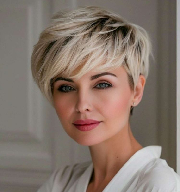 Soft Textured Pixie Cut for a Feminine Touch