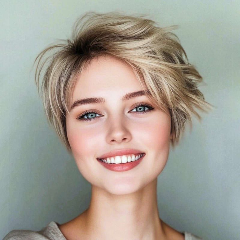 Effortless Blonde Tousled Bob