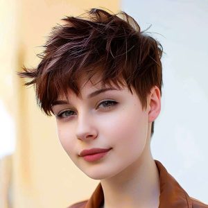 Messy Textured Brunette Crop Messy Textured Brunette Crop