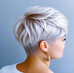 Side Angle of Platinum Layered Pixie Side Angle of Platinum Layered Pixie