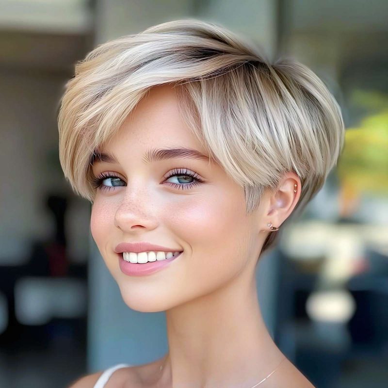 Soft Blonde Bowl Cut