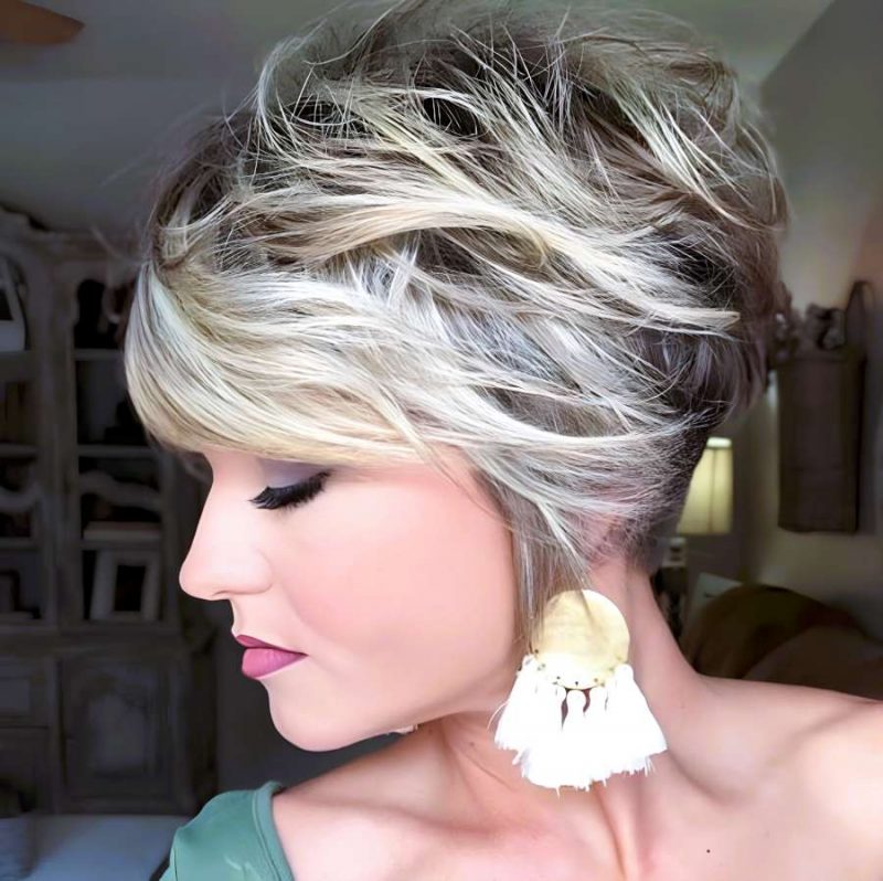 Textured Undercut Pixie with Feathered Layers