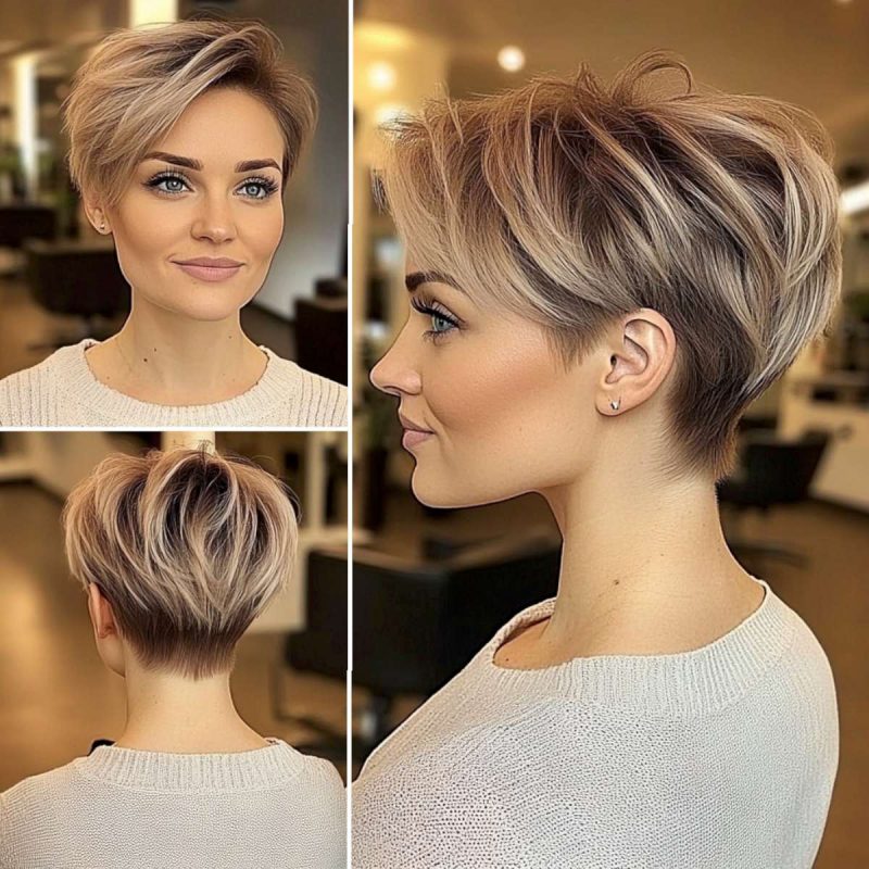 Tousled Side-Swept Pixie