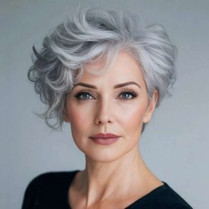 Silver Curly Volume Bob – Empowering, Elegant, and Full of Character Silver Curly Volume Bob – Empowering, Elegant, and Full of Character