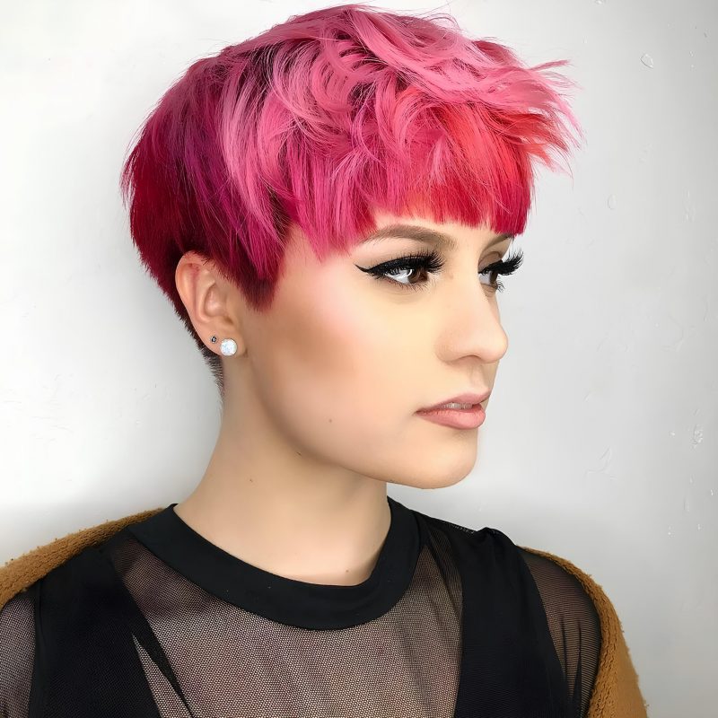 Cotton Candy Delight with Textured Fringe