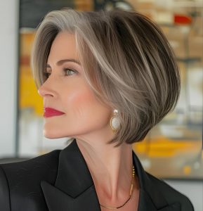 Elegant Bob with a Side Profile