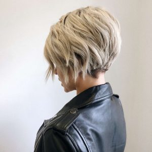 Tousled Platinum Bob