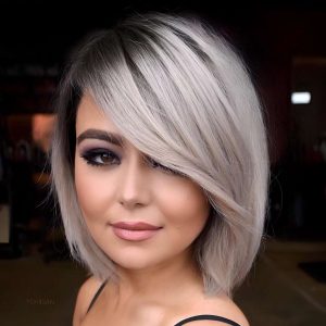 Sleek Bob with Side-Swept Bangs