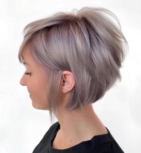 Soft Ash Blonde Bob with Layered Texture