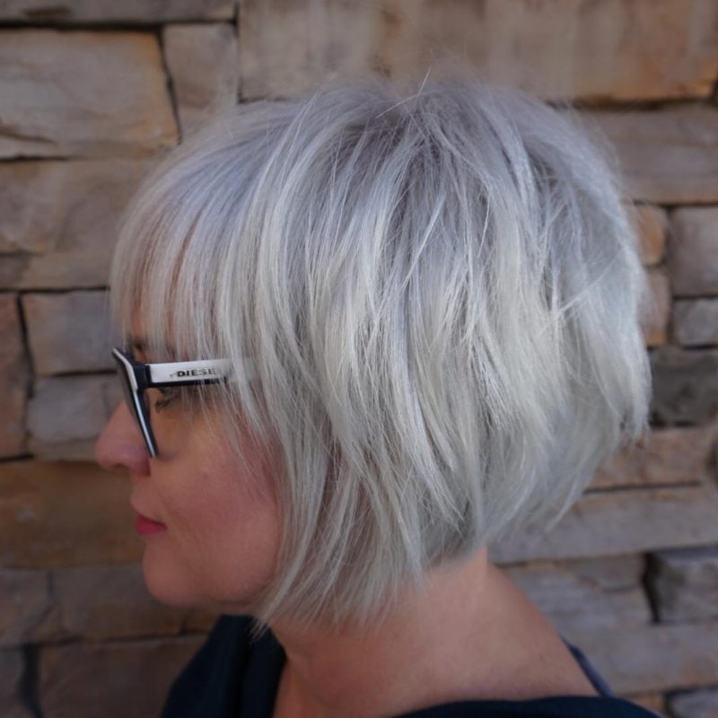 Textured Bob with Fringe