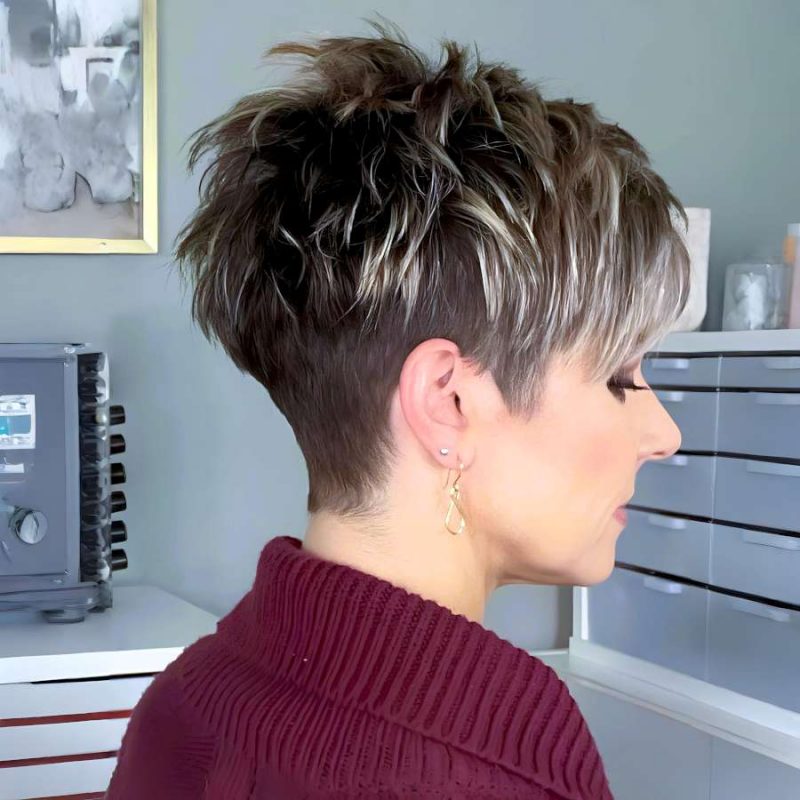Chic Undercut Pixie with Spiky Layers