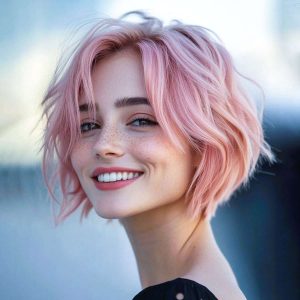 Playful Pastel Pink Bob
