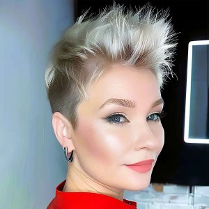 Tousled Blonde Faux Hawk