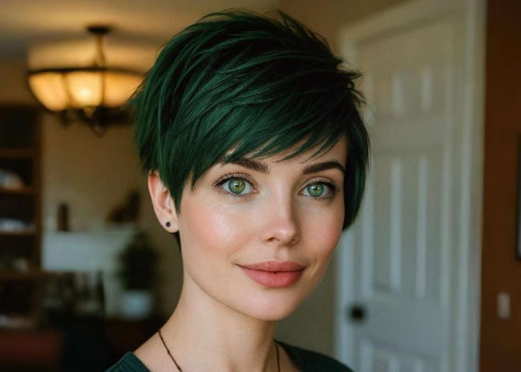 Bold and Beautiful: 8 Short Green Hairstyles That Redefine Modern Edge